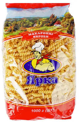 Вироби макаронні ЯРКА Спіраль, 1 кг